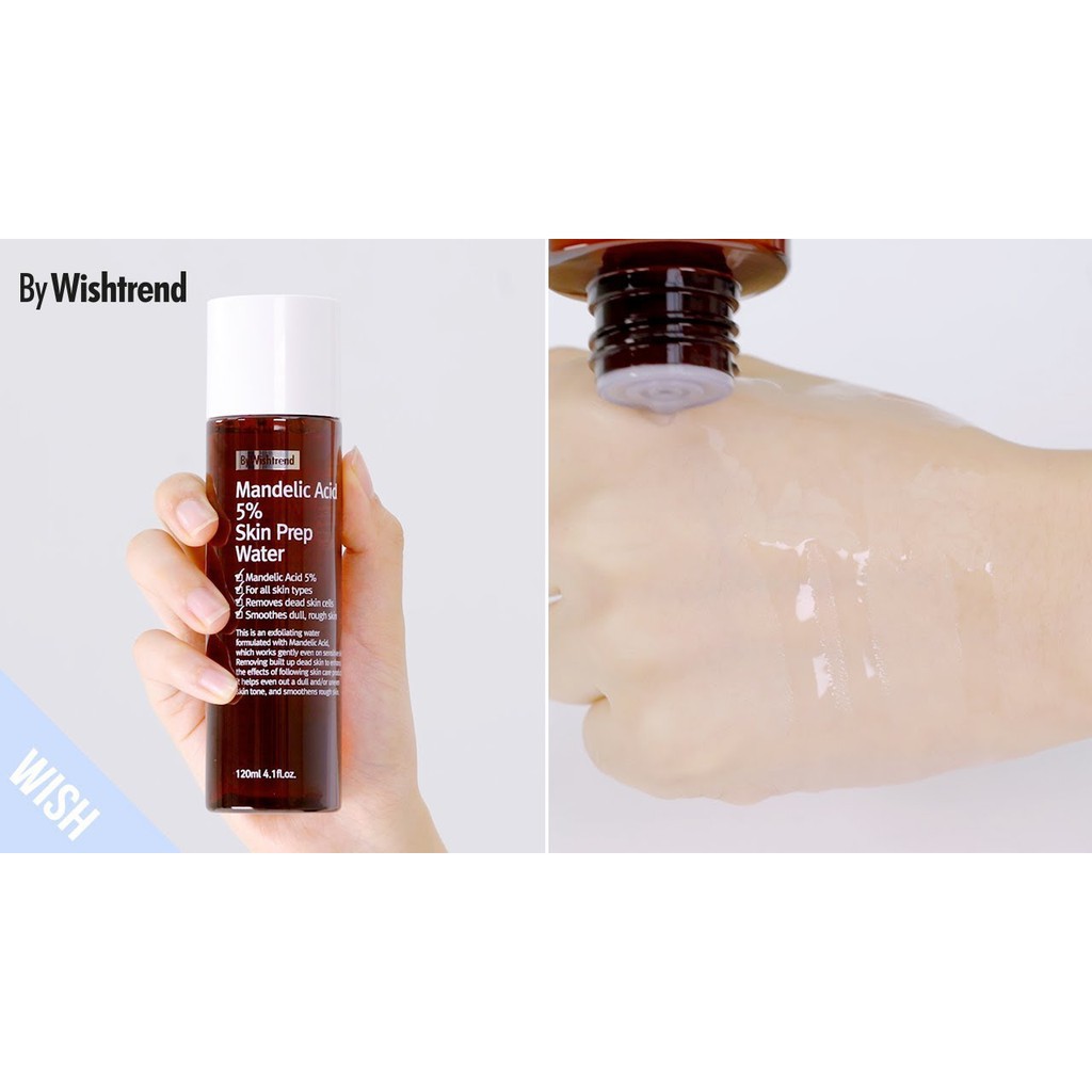 Nước hoa hồng By Wishtrend Mandelic Acid 5% Skin Prep Water 120ml