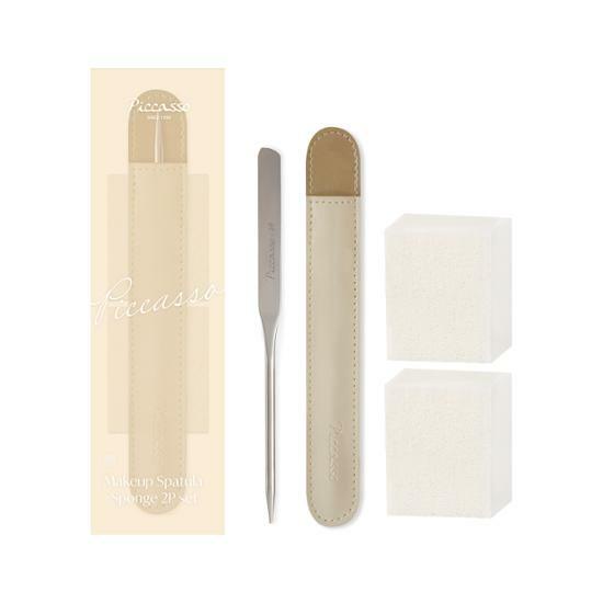 Dụng cụ tán kem nền Piccasso Makeup Spatula + Sponge 2P Set