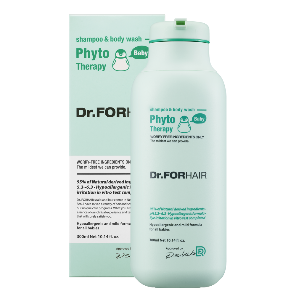 Dầu Tắm Gội Toàn Thân Dr.Forhair Phyto Therapy Baby Shampoo & Body Wash 300ml (NK)