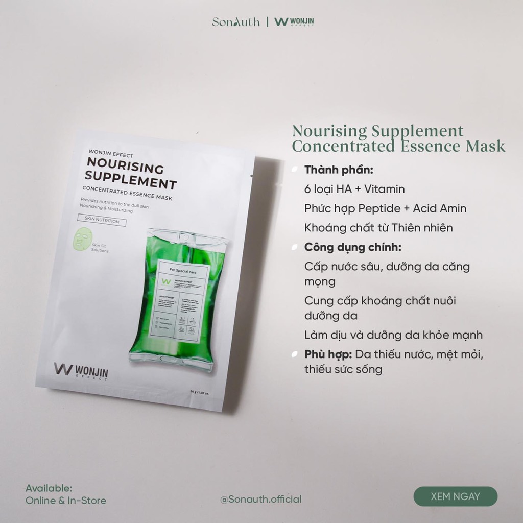 Mặt Nạ Giấy Wonjin Effect Concentrated Essence Mask