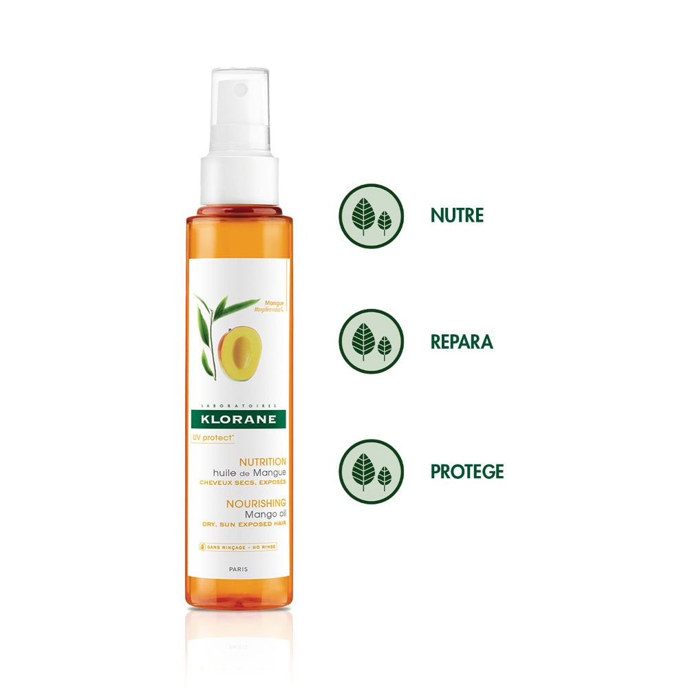 Klorane Nourishing Dry Hair Oil Spray with Mango 125ml