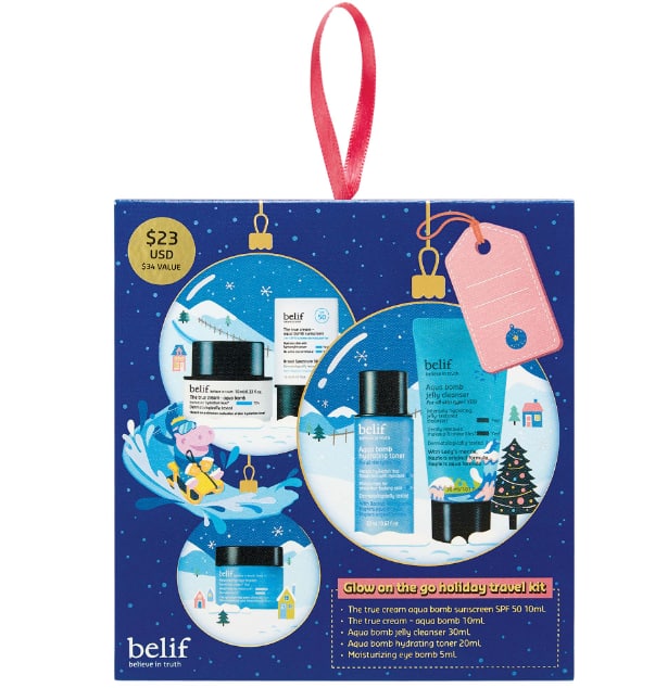 Set Dưỡng Da Belif Glow-on-the-Go Holiday Travel Kit