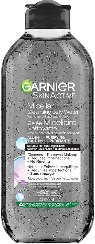 Tẩy Trang Garnier SkinActive Gelée Micellaire Tout en 1 au Charbon 400ml