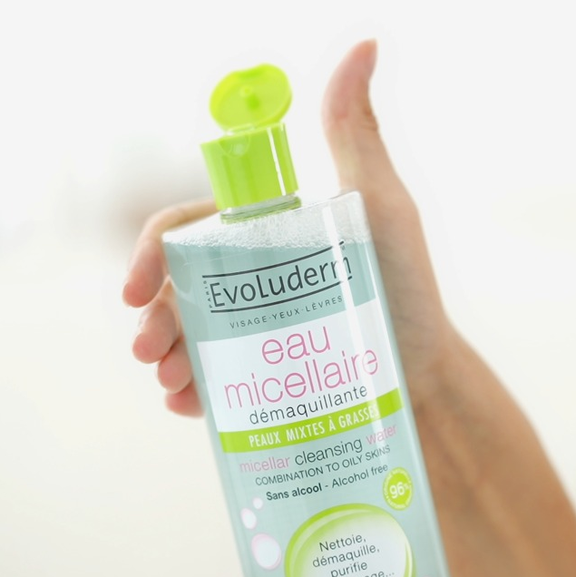 Tẩy Trang Evoluderm Micellar Cleansing Water for Combination to Oily Skin (Xanh Lá)