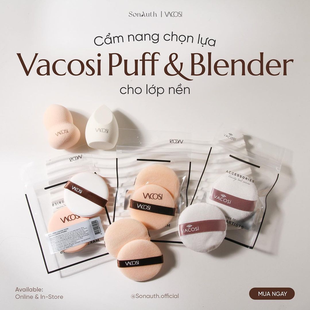 Bông Mút Trang Điểm Vacosi Blender (NK)