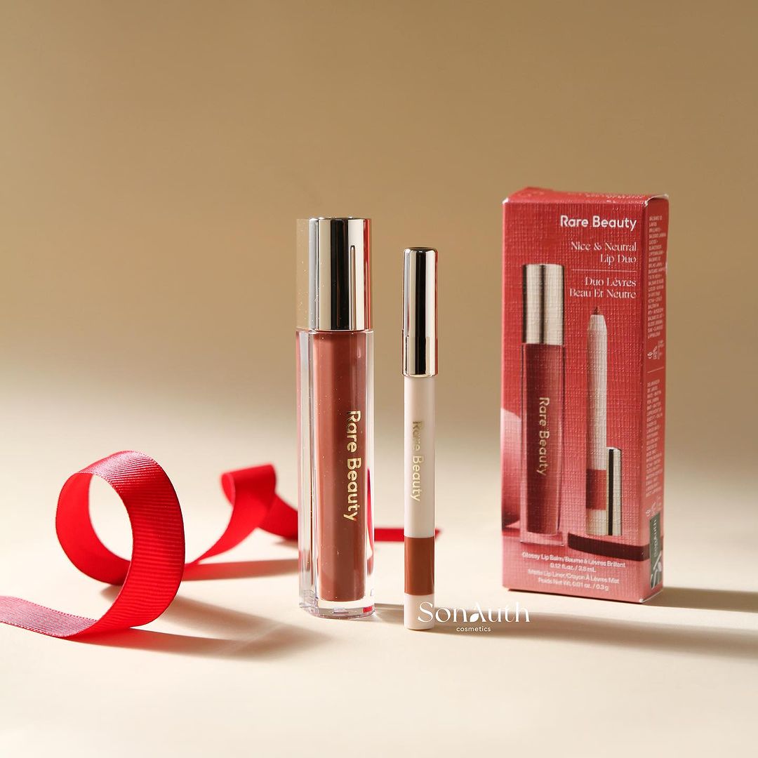 Bộ Trang Điểm Rare Beauty Nice & Neutral Lip Duo