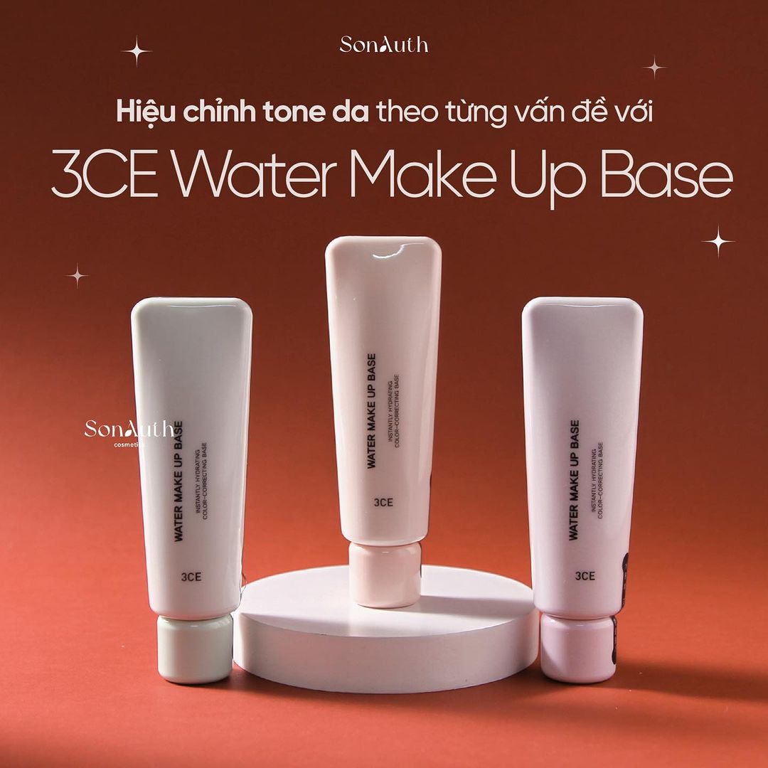 Lót Nền 3CE Water Make Up Base 45ml