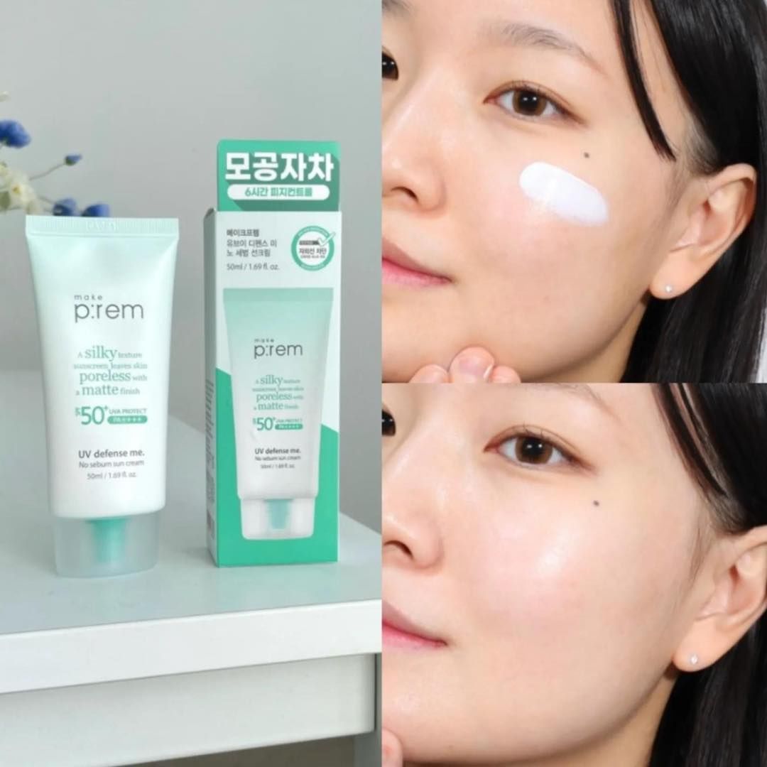 Kem Chống Nắng Make P:rem UV Defense Me.No Sebum Sun Cream SPF 50+ 50ml