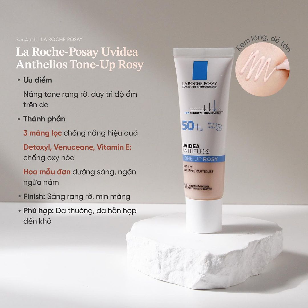 Kem Chống Nắng La Roche-Posay Uvidea Anthelios Tone-Up Rosy SPF50+ 30ml (NK)