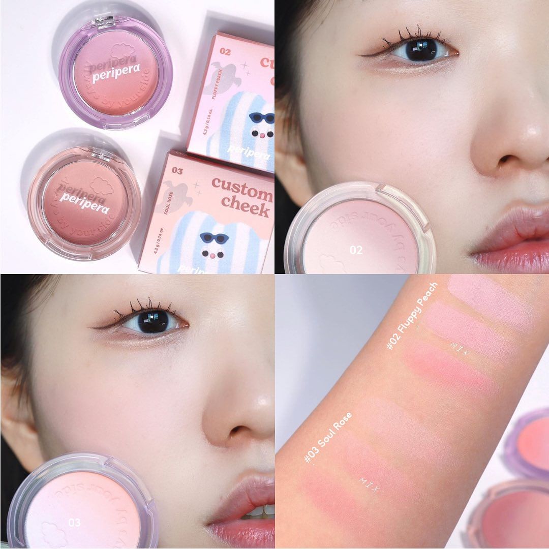 Phấn Má Peripera Pure Blushed Custom Cheek 4,2g