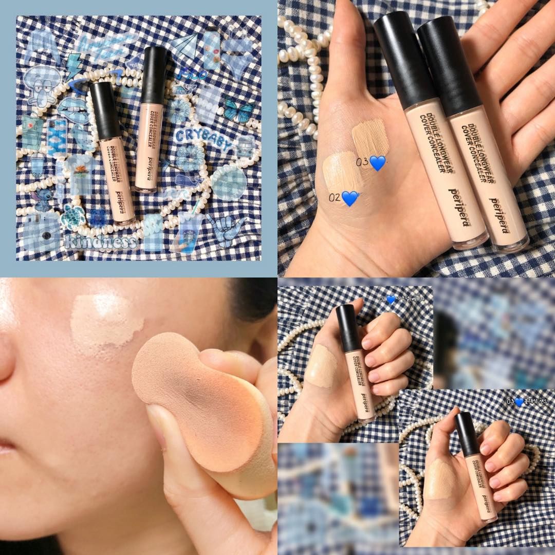 Che Khuyết Điểm Peripera Double Longwear Cover Concealer 5.5g