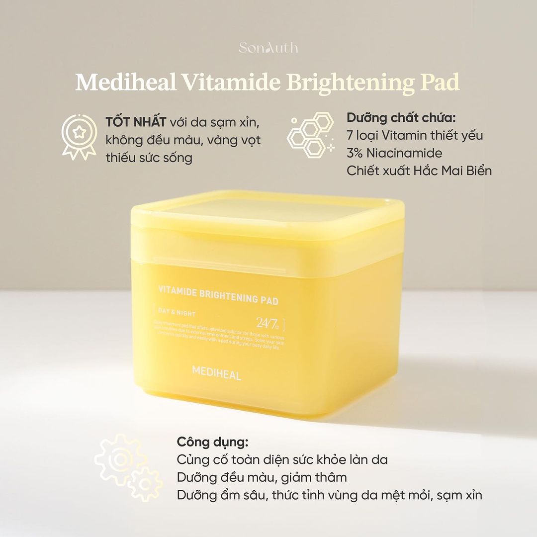 Pad Dưỡng Da Mediheal Vitamide Brightening Pad