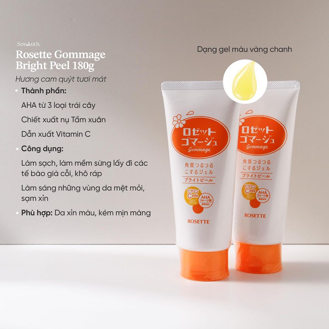 Tẩy Da Chết Rosette Gommage Bright Peel