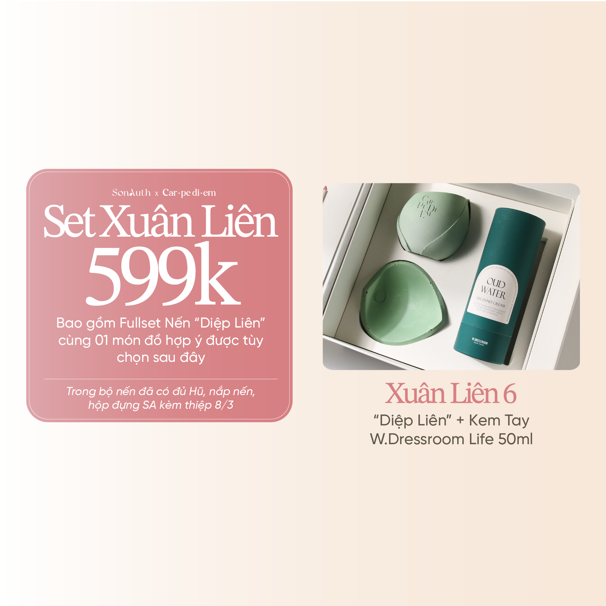 Set Nến Thơm CarpeDiem x SonAuth “Liên Hoa Khoe Sắc”