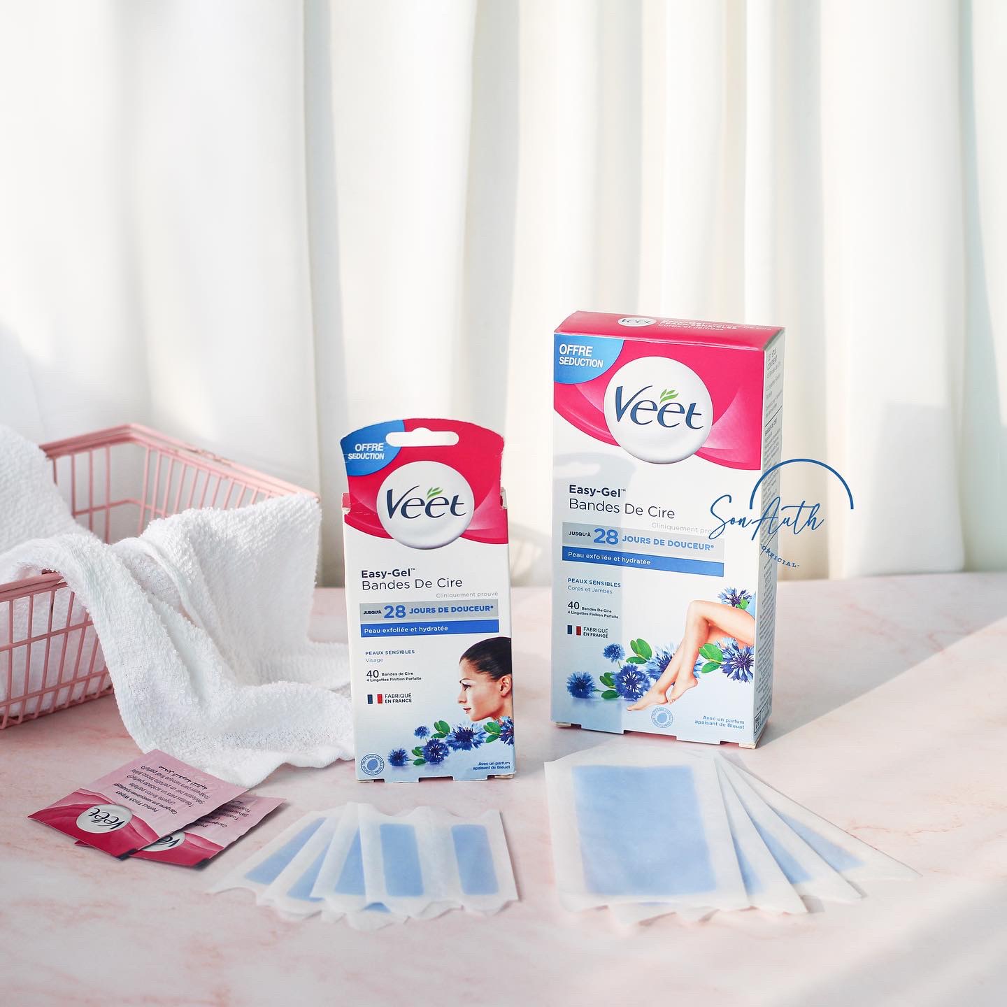 Veet Easy-Gel Bandes De Cire Wax Strips (có tách lẻ)