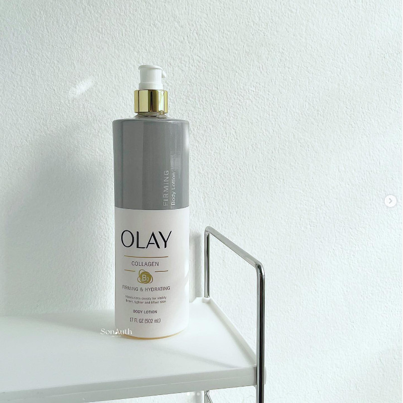 Dưỡng thể Olay Firming & Hydrating Body Lotion with Collagen 502ml (Bản US) SonAuth Official