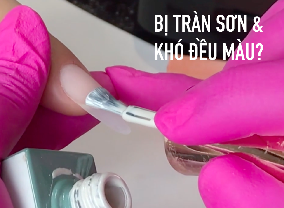 M5: Sơn gel đều màu trên móng nối dài M5: Sơn gel đều màu trên móng nối dài