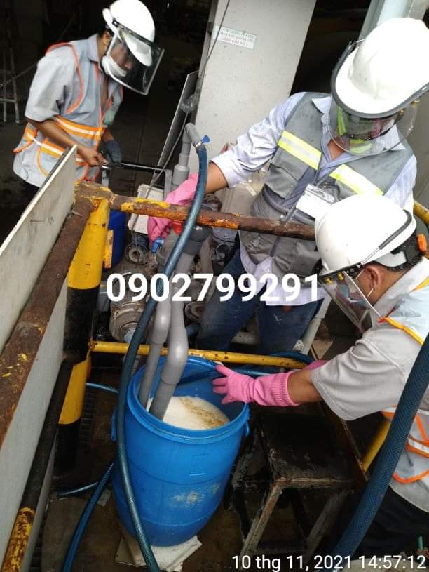 Tẩy cặn hệ giải nhiệt nhà máy Vĩnh Tường