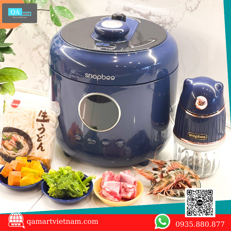 Gà hấp nấm hương thơm ngon cùng nồi áp suất Snapbee