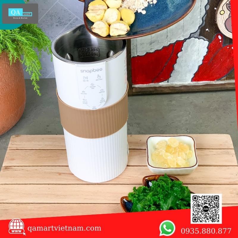 Mách mẹ bỉm sữa cách làm sữa hạt dẻ cười mix cải Kale, món ngon giàu dưỡng chất cùng máy làm sữa hạt Snapbee SK205VN