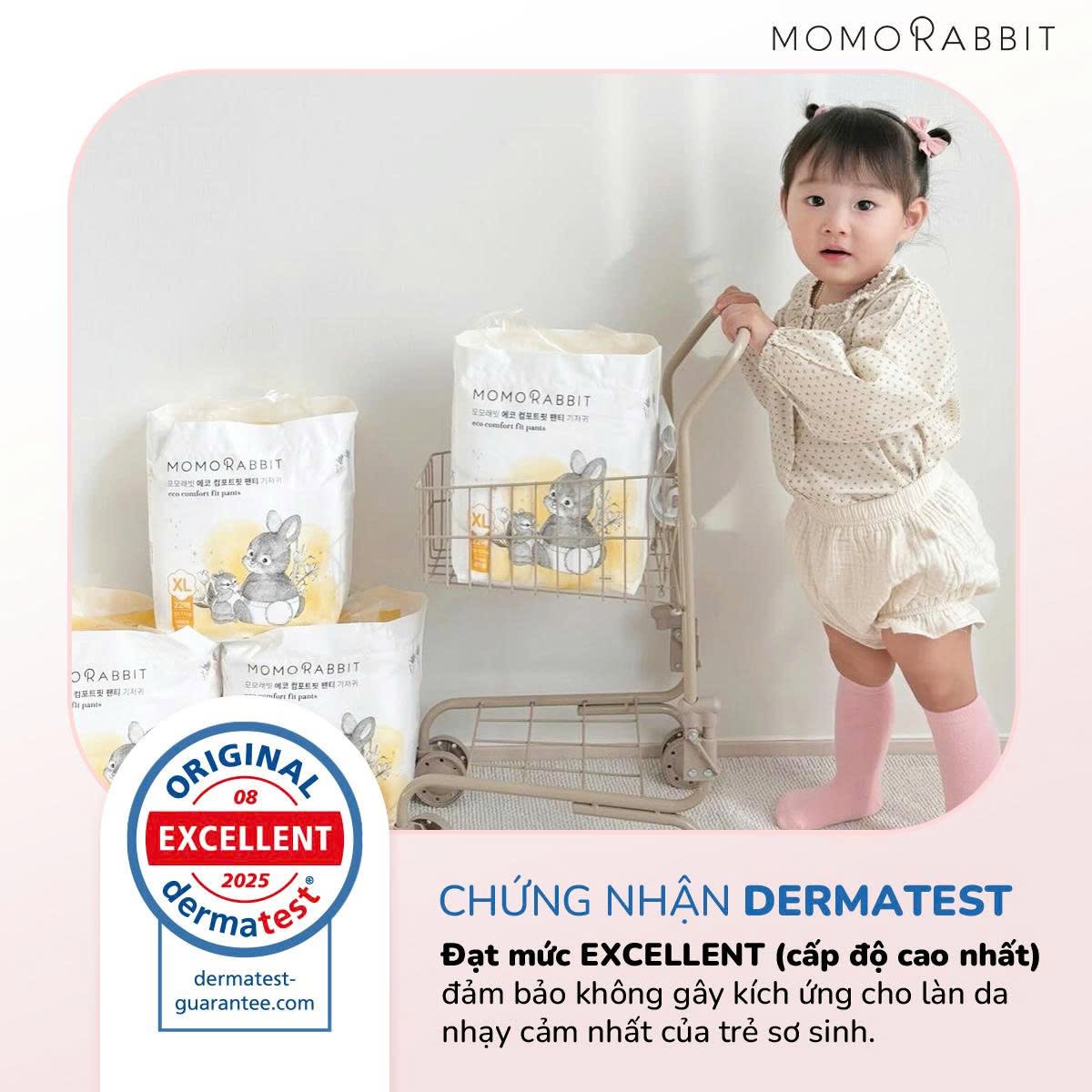 Các chứng nhận uy tín của bỉm Momo Rabbit&nbsp;
