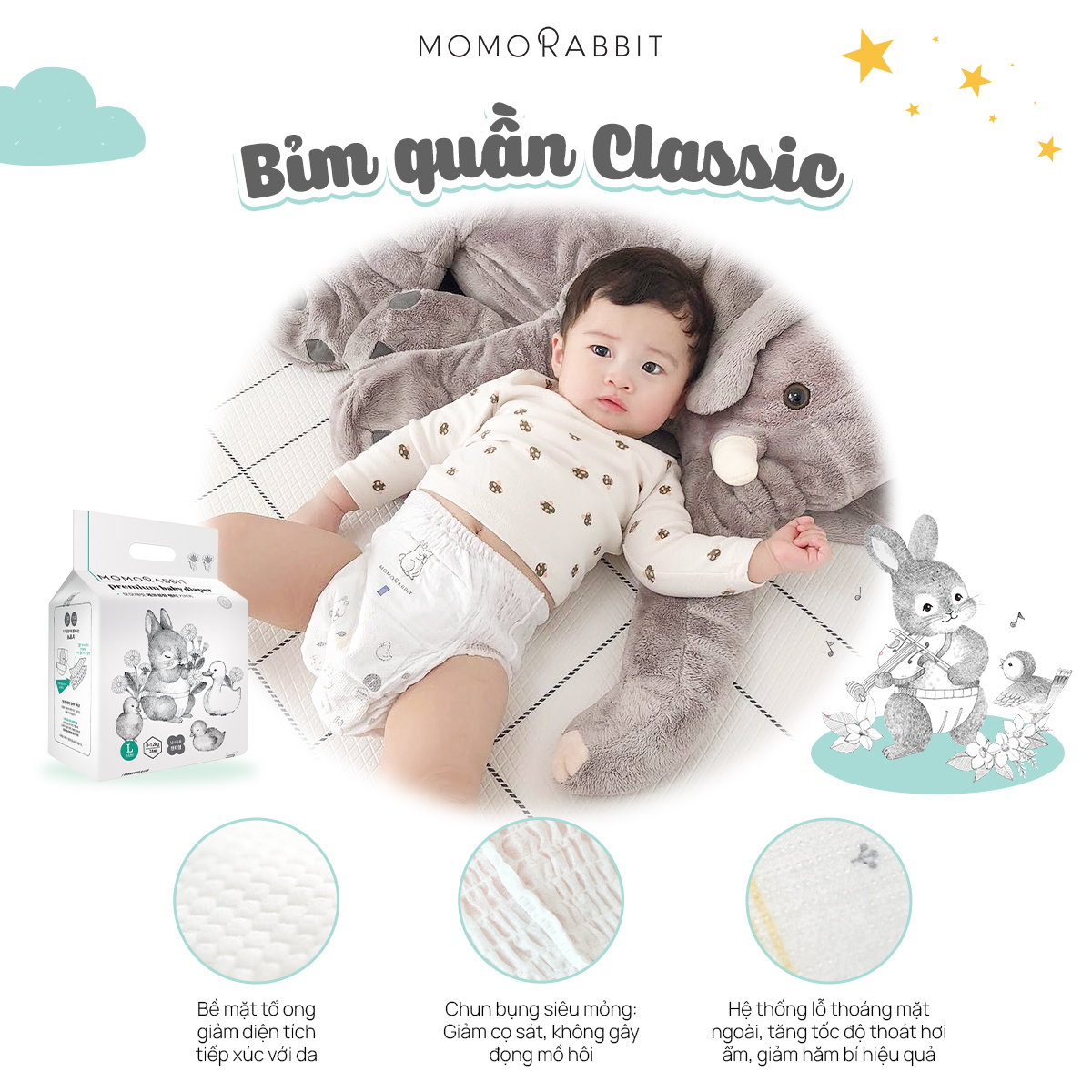 Điểm danh 2 loại bỉm mùa hè HOT nhất của Momo Rabbit