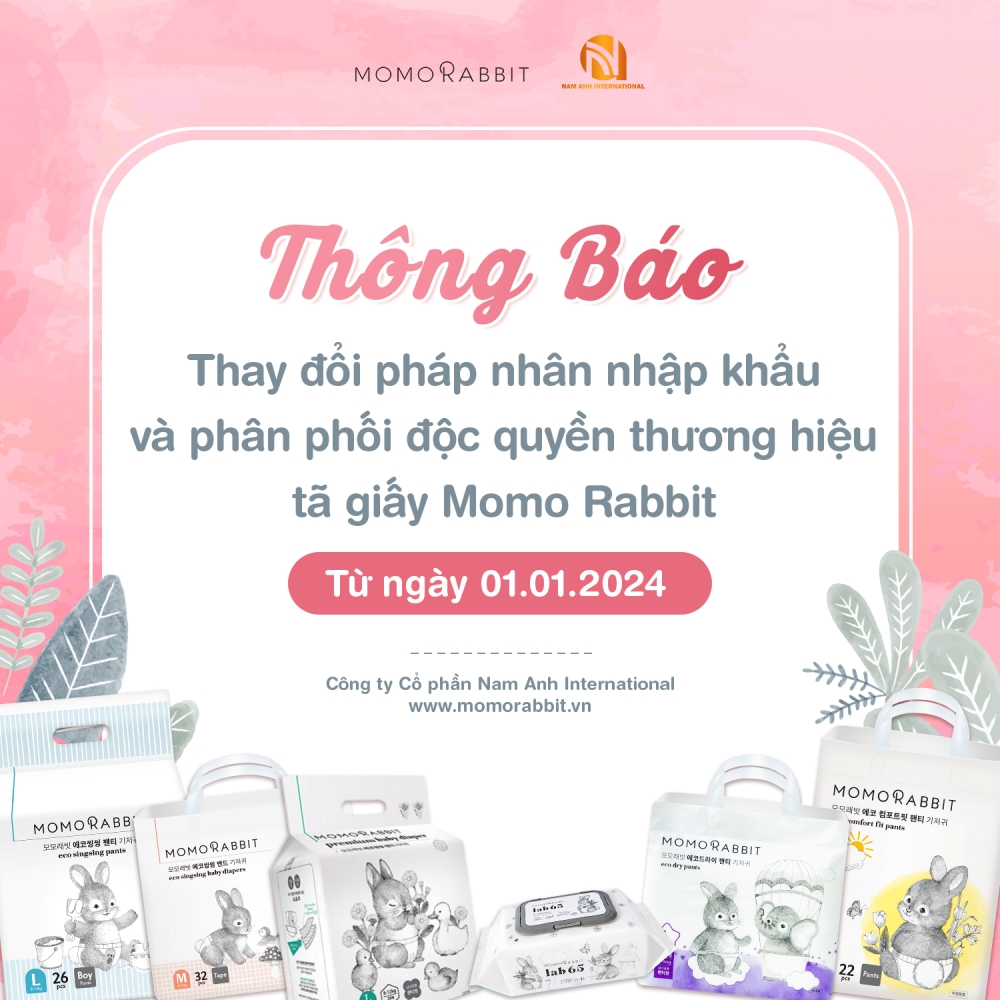 Thông báo thay đổi pháp nhân đối với thương hiệu Momo Rabbit Việt Nam