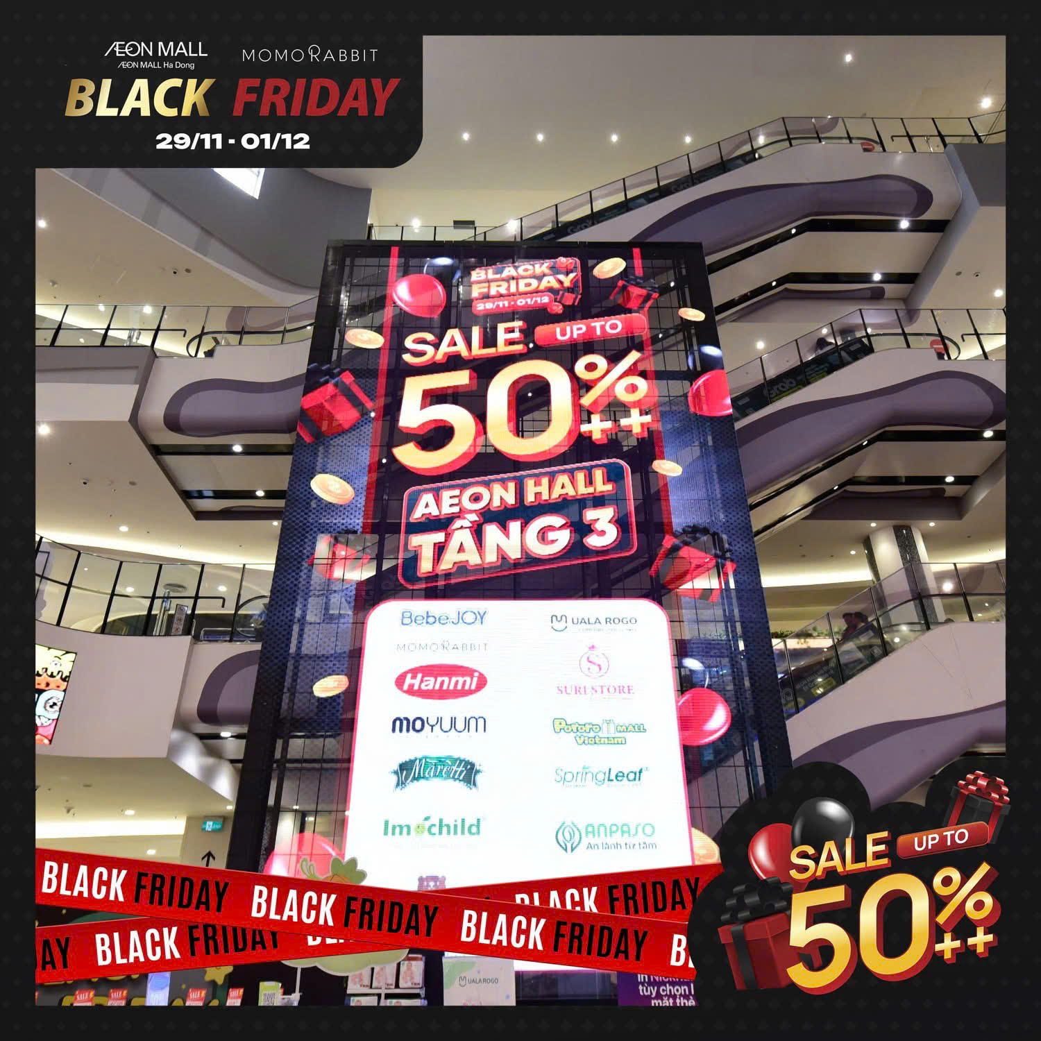 Momo Rabbit càn quét ngày hội Black Friday tại Aeon Mall Hà Đông 