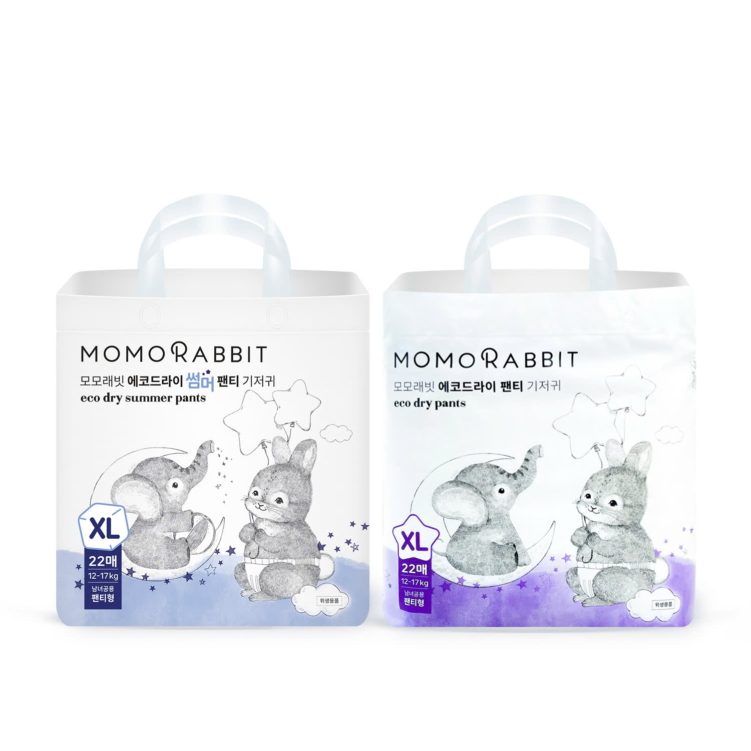 So sánh bỉm đêm thường và bỉm đêm hè Momo Rabbit