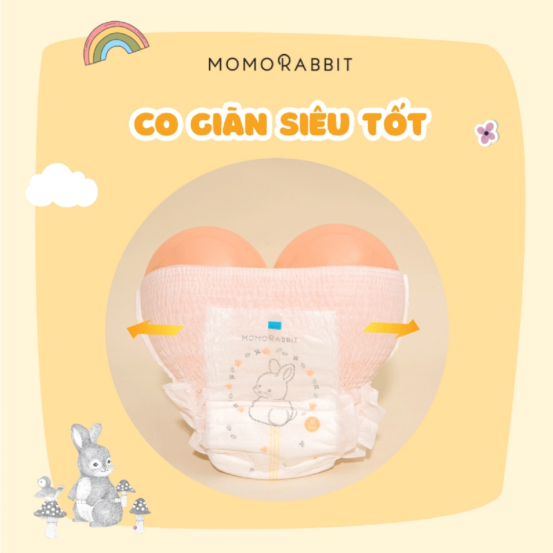 Bỉm cho bé mông đùi to Momo Rabbit Comfort Fit 2022 chính thức ra mắt tại thị trường Việt Nam