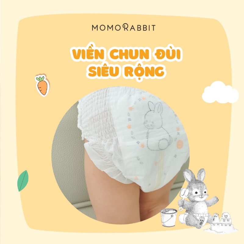 Bỉm cho bé mông đùi to Momo Rabbit Comfort Fit 2022 chính thức ra mắt tại thị trường Việt Nam