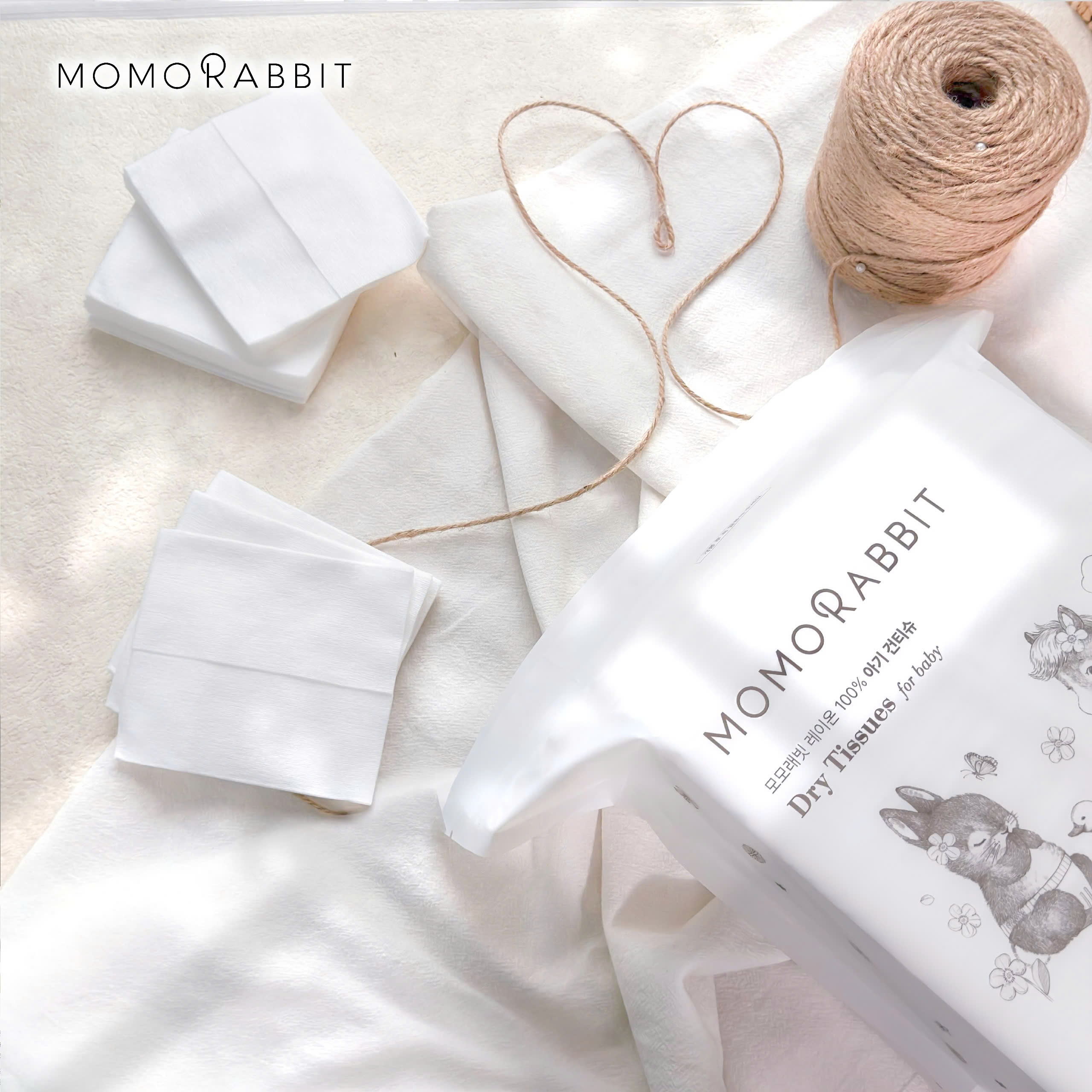 Khăn khô đa năng Momo Rabbit loại 200 tờ