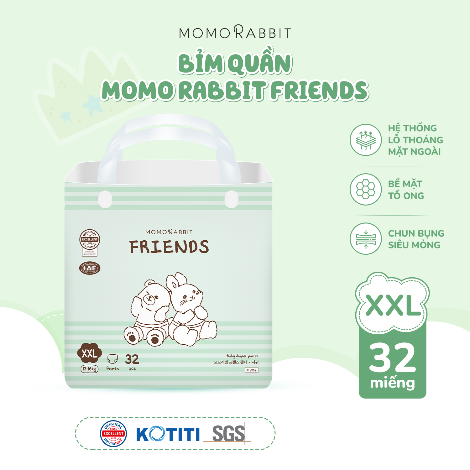 [MỚI] Bỉm quần - bản Friends - Size XXL - 13-16kg - 32 miếng