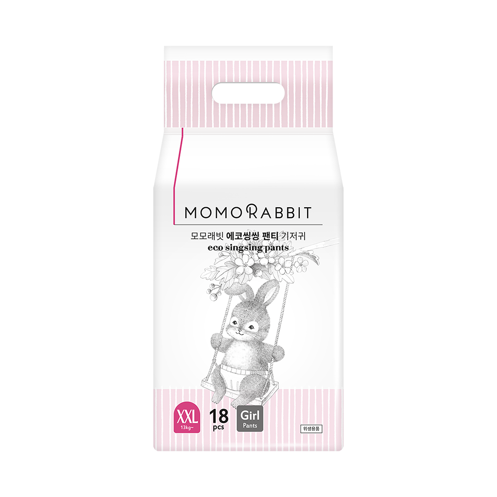 Bỉm quần bé gái Momo Rabbit 2024 - size XXL18 - 13kg++