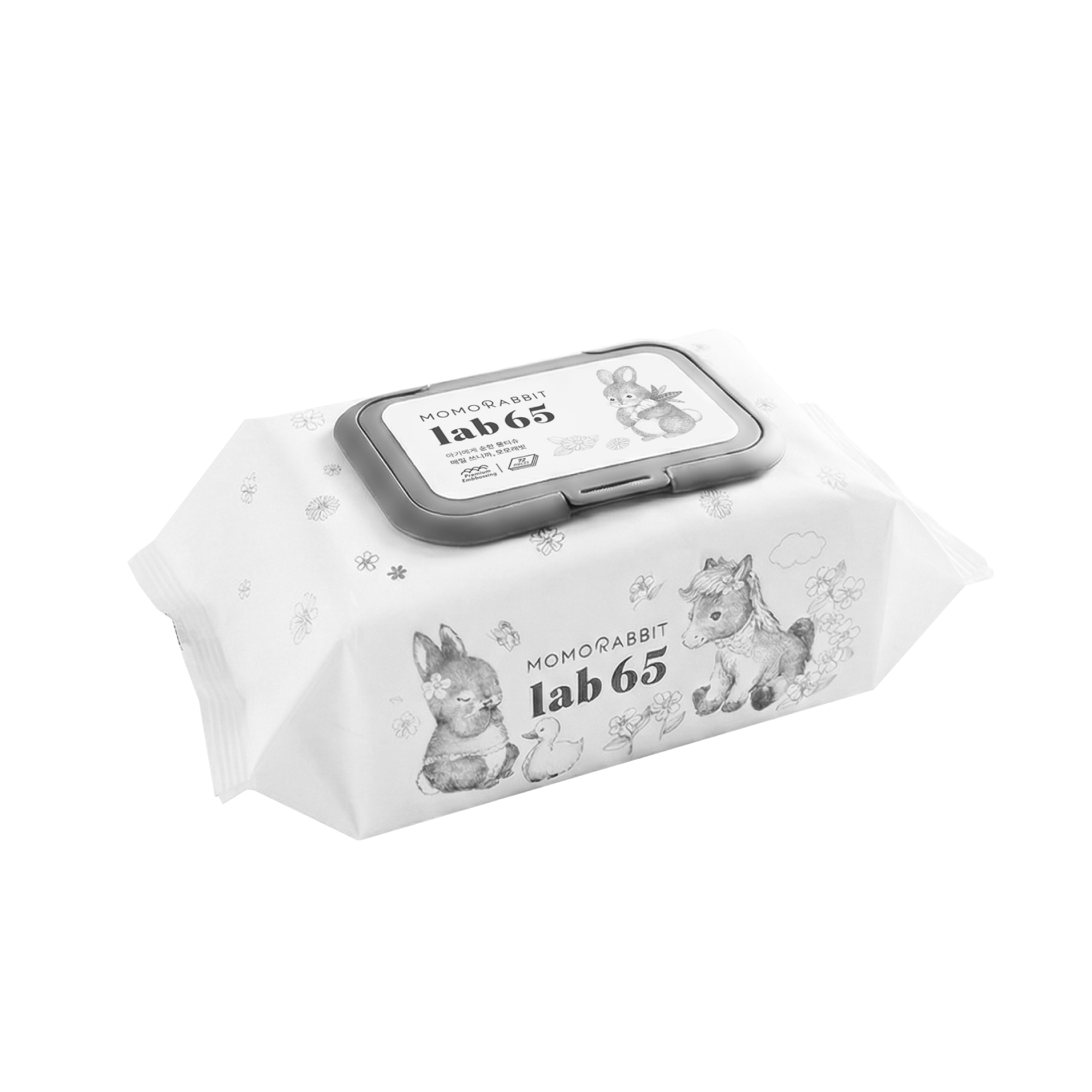 Giấy ướt Momo Rabbit loại 72 tờ