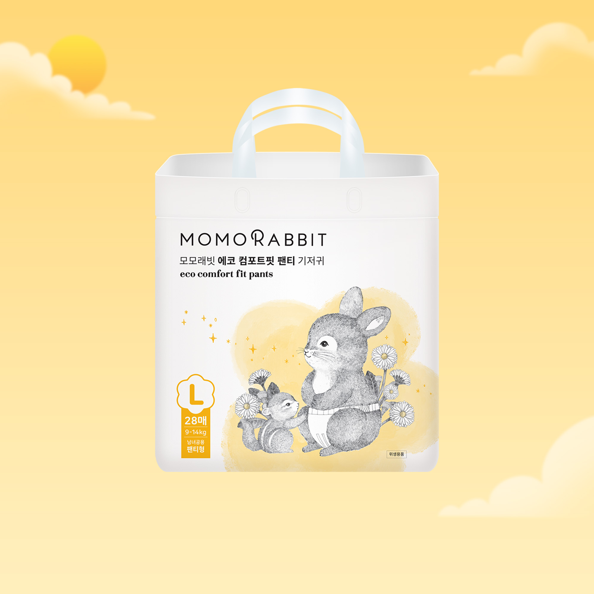 Bỉm quần Comfort Fit Momo Rabbit - L28 - 9 - 14kg