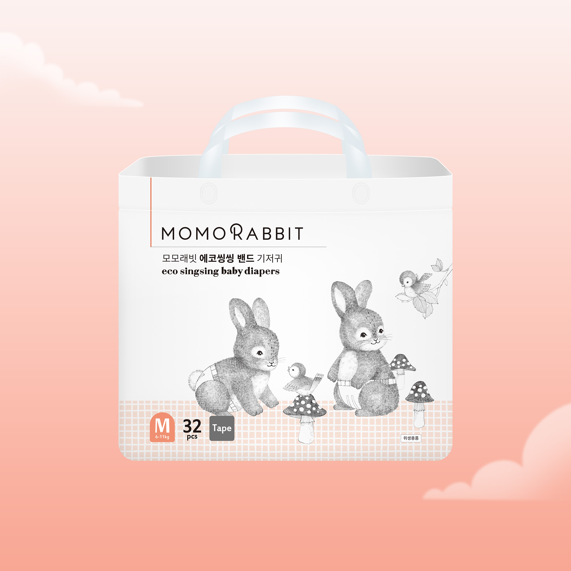 Bỉm dán Momo Rabbit - M32 - 6-11kg