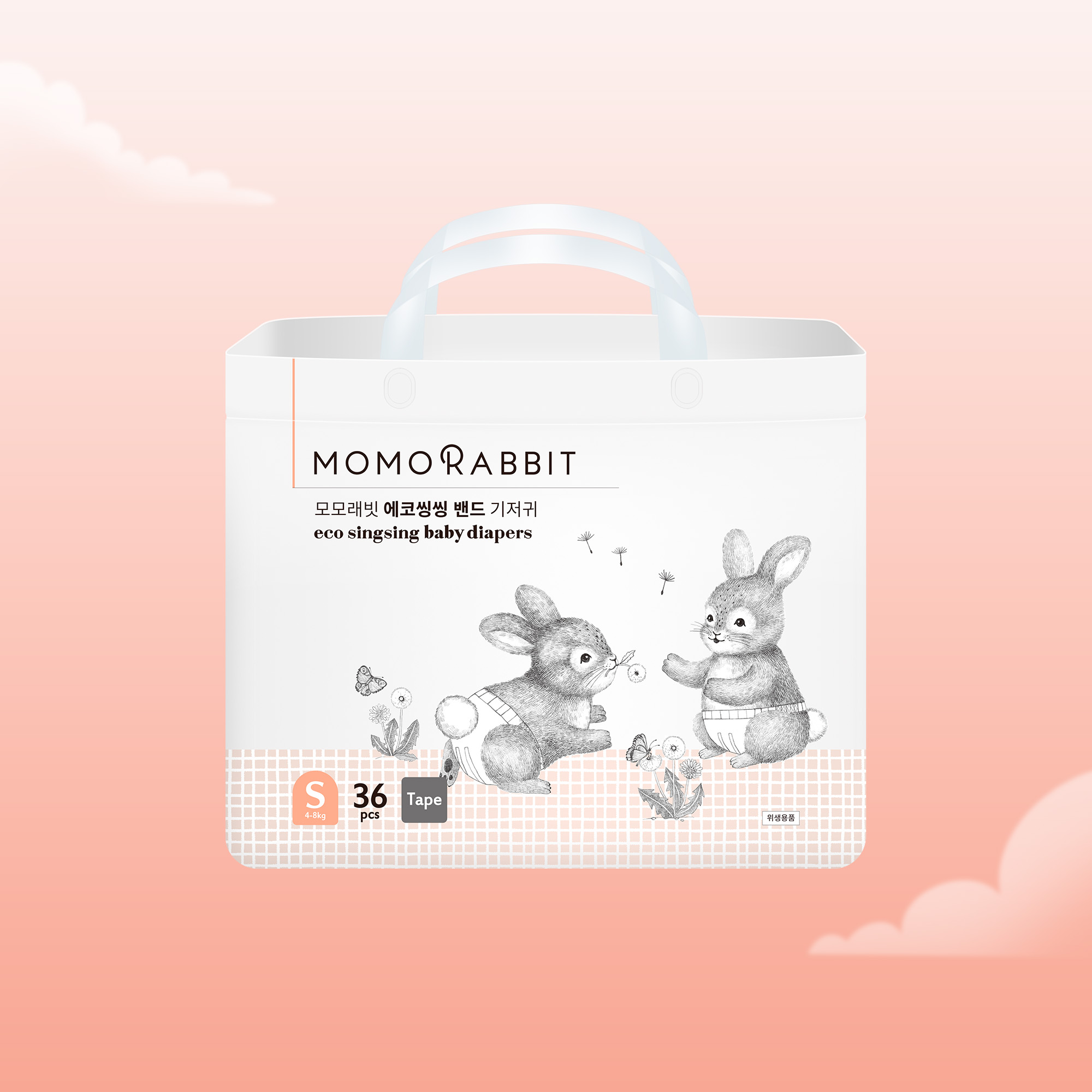 Bỉm dán Momo Rabbit - S36 - 4-8kg