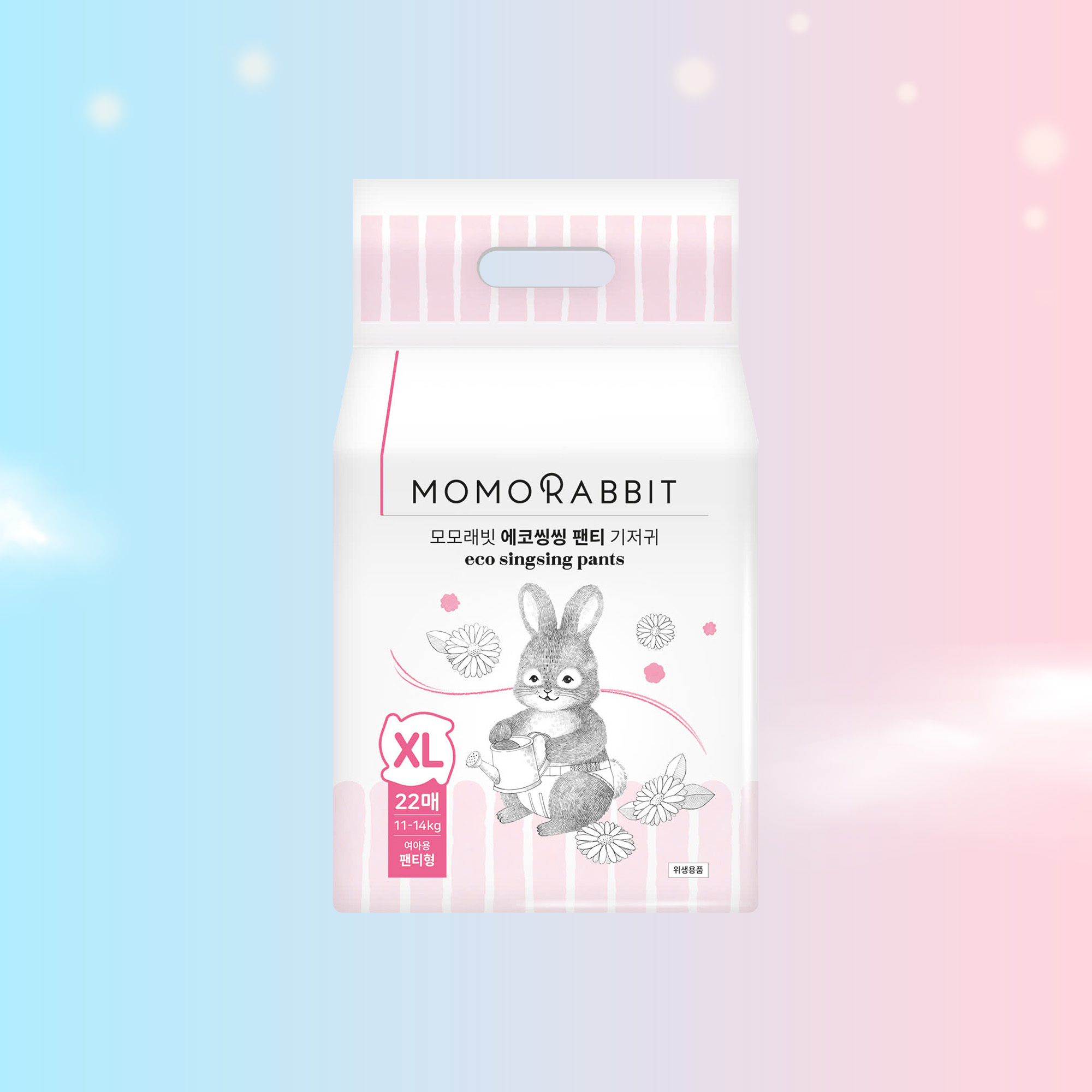 Bỉm quần bé gái Momo Rabbit 2025 - size XL22 - 11-14kg
