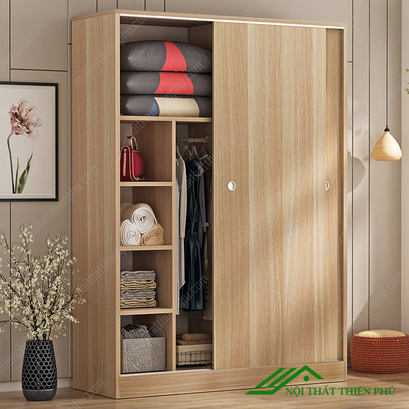 Tủ quần áo cánh lùa 1m2 hiện đại - QA 02 Nội thất Thiên Phú Tủ Quần Áo Cánh Lùa 1M2 Hiện Đại - Qa 02 Nội Thất Thiên Phú