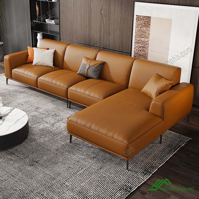 Ghế Sofa Da Chữ L Hiện Đại - SF 96 Nội thất Thiên Phú Ghế Sofa Da Chữ L Hiện Đại - Sf 96 Nội Thất Thiên Phú