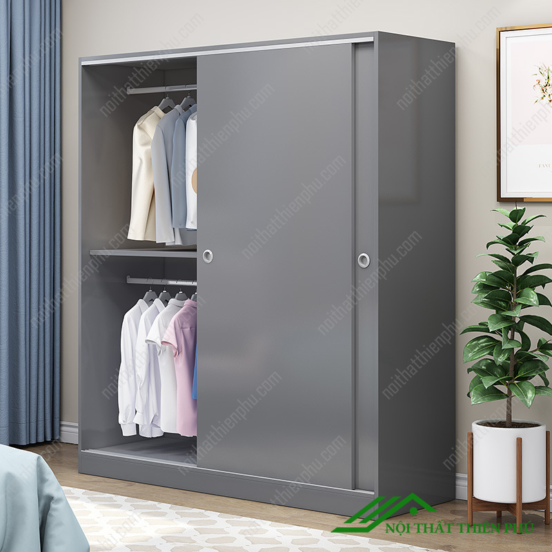 Tủ quần áo cánh lùa 1m6 gỗ MDF - QA 06