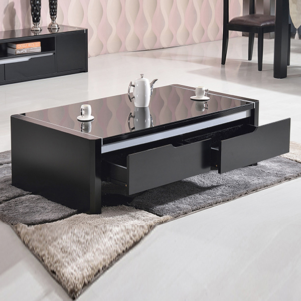 Bàn trà gỗ công nghiệp mặt kính giá rẻ - BT 40