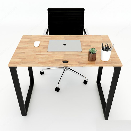 Bàn chân sắt chữ U gỗ cao su 1m2x60 - CS 22