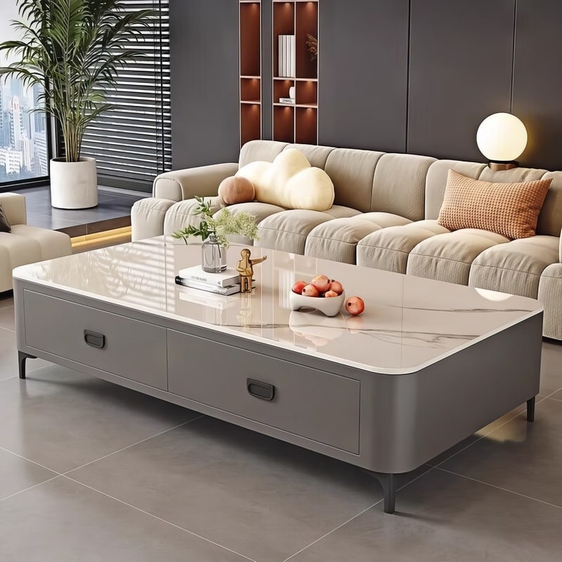 Mẫu bàn sofa mặt đá sang trọng phòng khách - BT 94