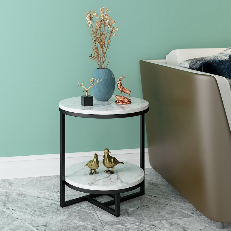 Bàn Trà Nhỏ Mặt Đá 2 Tầng  - BT 60