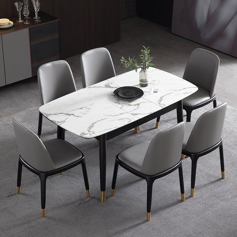 Bộ bàn ăn 6 ghế mặt đá hiện đại - BA 45
