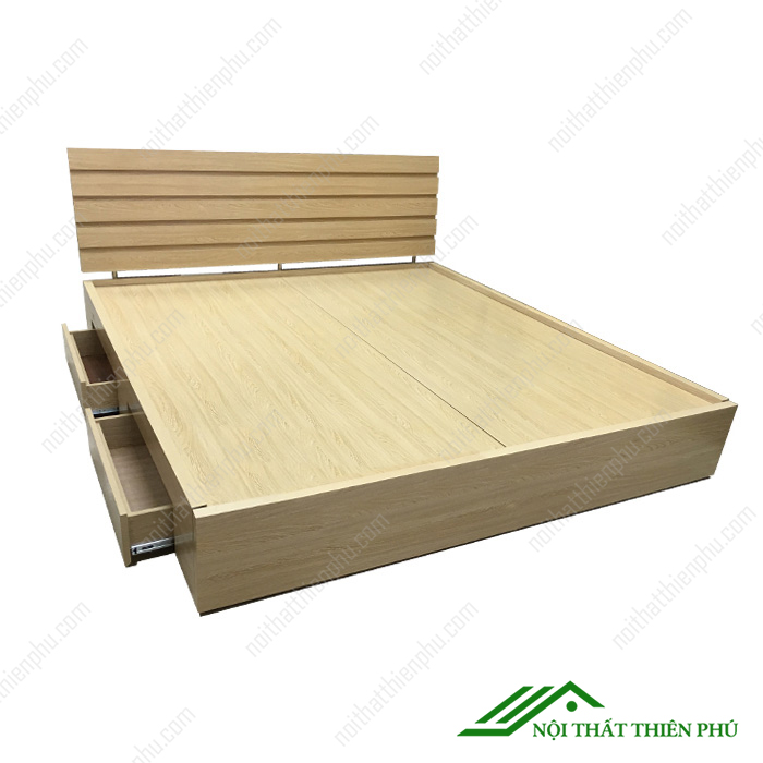 Giường ngủ 1.6m gỗ MDF Melamine 2 ngăn kéo - GN 10 Nội thất Thiên Phú