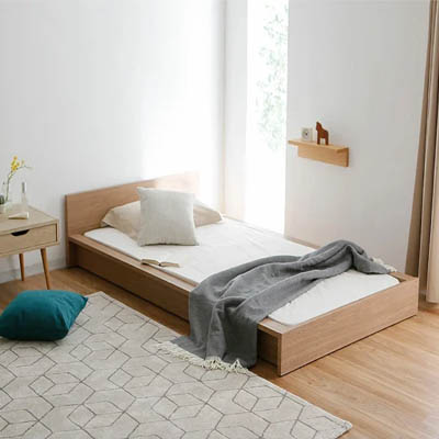Giường Đơn Kiểu Nhật 1m4 Phong Cách Hiện Đại - GN 74