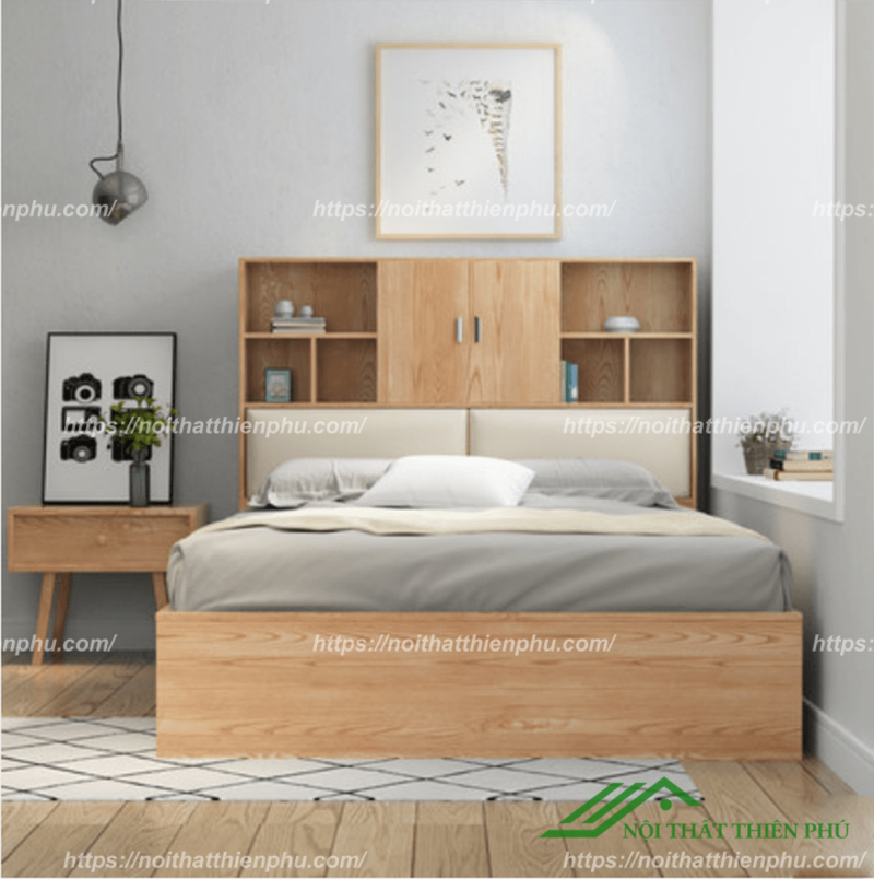 Giường ngủ gỗ thiết kế tiện dụng - GN 48